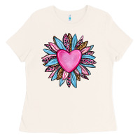 Bone valentine's day sunflower olivia Ladies Tee - OliviaCreatesArt
