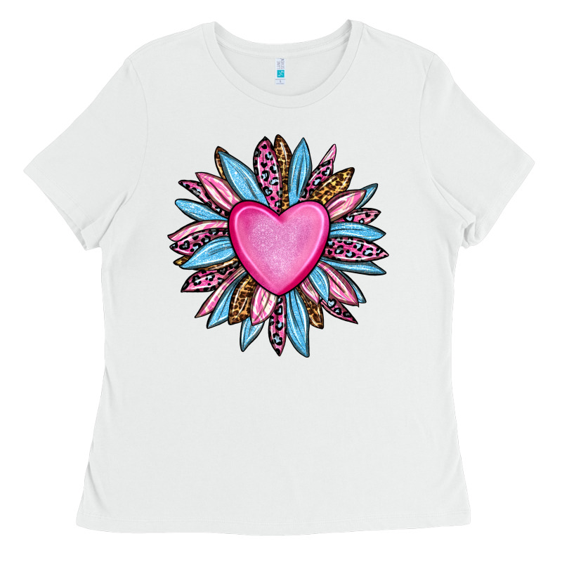 Valentine's Day Sunflower Olivia Ladies Tee by OliviaCreatesArt | Teevron