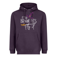 Plum if the broom fit fly it Heavyweight Hoodie - ArtChic
