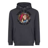 Smoke tease it to jesus and spray it like hell leopard western raglan baseba Heavyweight Hoodie - ArtChic