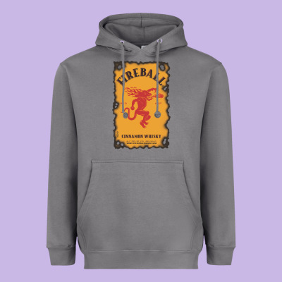 Fireball Cinnamon Whisky Heavyweight Hoodie Designed By Artchic