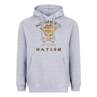 Heather Grey Shoes nation no shoes nation no shoes nation no shoes nation Heavyweight Hoodie - ArtChic
