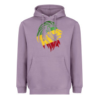 Lavender Lion of Judah Reggae, Rasta, Ethiopia Jamaican Roots Heavyweight Hoodie - ArtChic