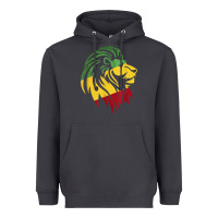 Smoke Lion of Judah Reggae, Rasta, Ethiopia Jamaican Roots Heavyweight Hoodie - ArtChic