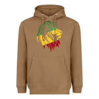 Toasted Coconut Lion of Judah Reggae, Rasta, Ethiopia Jamaican Roots Heavyweight Hoodie - ArtChic