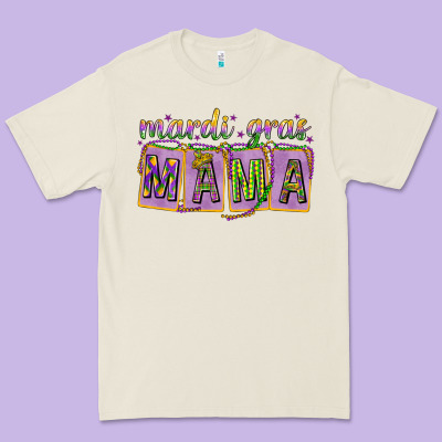 Mardi Gras Mama With Beads Premium Tee Designed By Howdyjamesfarm