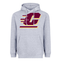 Heather Grey The central michigan of chippewas Heavyweight Hoodie - ArtChic