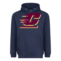 Navy The central michigan of chippewas Heavyweight Hoodie - ArtChic