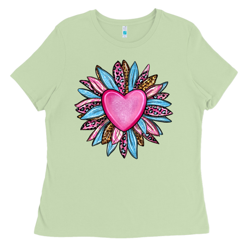 Valentine's Day Sunflower Olivia Ladies Tee by OliviaCreatesArt | Teevron