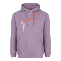 Lavender banksy headshot butterfly Heavyweight Hoodie - ArtChic