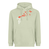 Matcha banksy headshot butterfly Heavyweight Hoodie - ArtChic