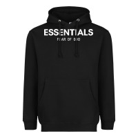 Black fear of god essentials Heavyweight Hoodie - ArtChic