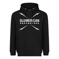 Black slumerican Heavyweight Hoodie - ArtChic