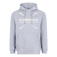 Heather Grey slumerican Heavyweight Hoodie - ArtChic