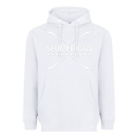 White slumerican Heavyweight Hoodie - ArtChic