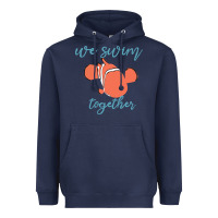 Navy just keep swimming 25 Heavyweight Hoodie - ArtChic