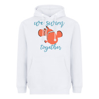 White just keep swimming 25 Heavyweight Hoodie - ArtChic