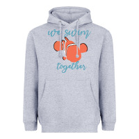 Heather Grey just keep swimming 25 Heavyweight Hoodie - ArtChic
