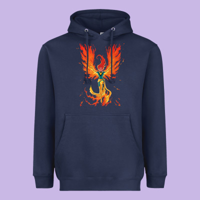 X-men Jean Grey Phoenix Cosmic Flames Heavyweight Hoodie Designed By Artchic