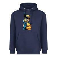 Navy wolverine 3 Heavyweight Hoodie - ArtChic