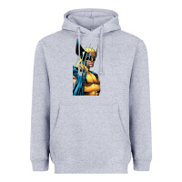 Heather Grey wolverine 3 Heavyweight Hoodie - ArtChic