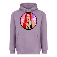 Lavender red hair girl singing Heavyweight Hoodie - ArtChic