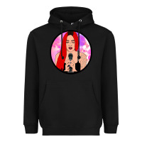 Black red hair girl singing Heavyweight Hoodie - ArtChic