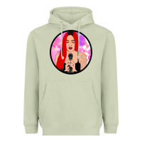 Matcha red hair girl singing Heavyweight Hoodie - ArtChic
