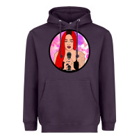Plum red hair girl singing Heavyweight Hoodie - ArtChic