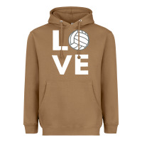 Toasted Coconut girls love volleyball Heavyweight Hoodie - ArtChic