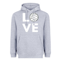 Heather Grey girls love volleyball Heavyweight Hoodie - ArtChic