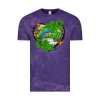 Cloud Purple lucky heart St. Patricks Day Vintage Tee - FaDigitalArtStudio