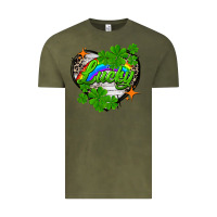 Vintage Olive lucky heart St. Patricks Day Vintage Tee - FaDigitalArtStudio