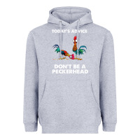 Heather Grey hei hei today's advice don't be a peckerhead Heavyweight Hoodie - ArtChic