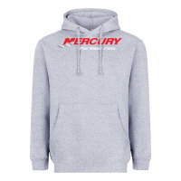 Heather Grey Mercury Marine Outboard Boat Heavyweight Hoodie - ArtChic