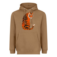 Toasted Coconut tiger Heavyweight Hoodie - ArtChic