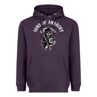 Plum horror skull sons of anarchy Heavyweight Hoodie - ArtChic
