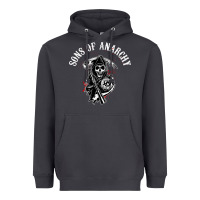 Smoke horror skull sons of anarchy Heavyweight Hoodie - ArtChic