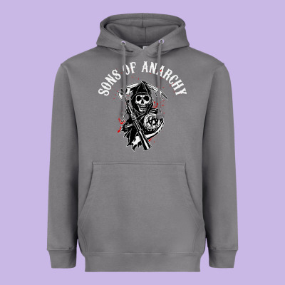 Horror Skull Sons Of Anarchy Heavyweight Hoodie Designed By Artchic