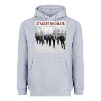 Heather Grey Straight No Chaser Social Christmasing Heavyweight Hoodie - ArtChic