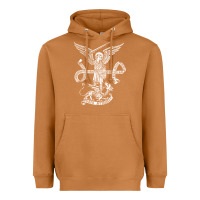 Meerkat st michael archangel catholic angel defend us Heavyweight Hoodie - ArtChic