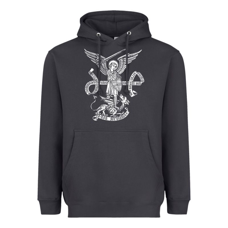 St Michael Archangel Catholic Angel Defend Us Heavyweight Hoodie by ArtChic | Teevron