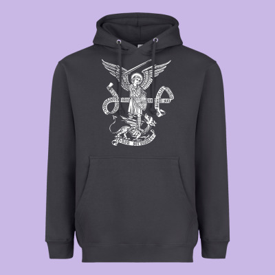 St Michael Archangel Catholic Angel Defend Us Heavyweight Hoodie Designed By Artchic