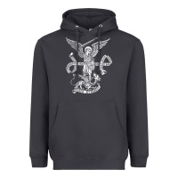 Smoke st michael archangel catholic angel defend us Heavyweight Hoodie - ArtChic