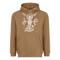Toasted Coconut st michael archangel catholic angel defend us Heavyweight Hoodie - ArtChic