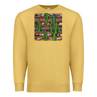 Antique Gold cactus gemstone coaster Premium Sweatshirt - JahusDesignShop