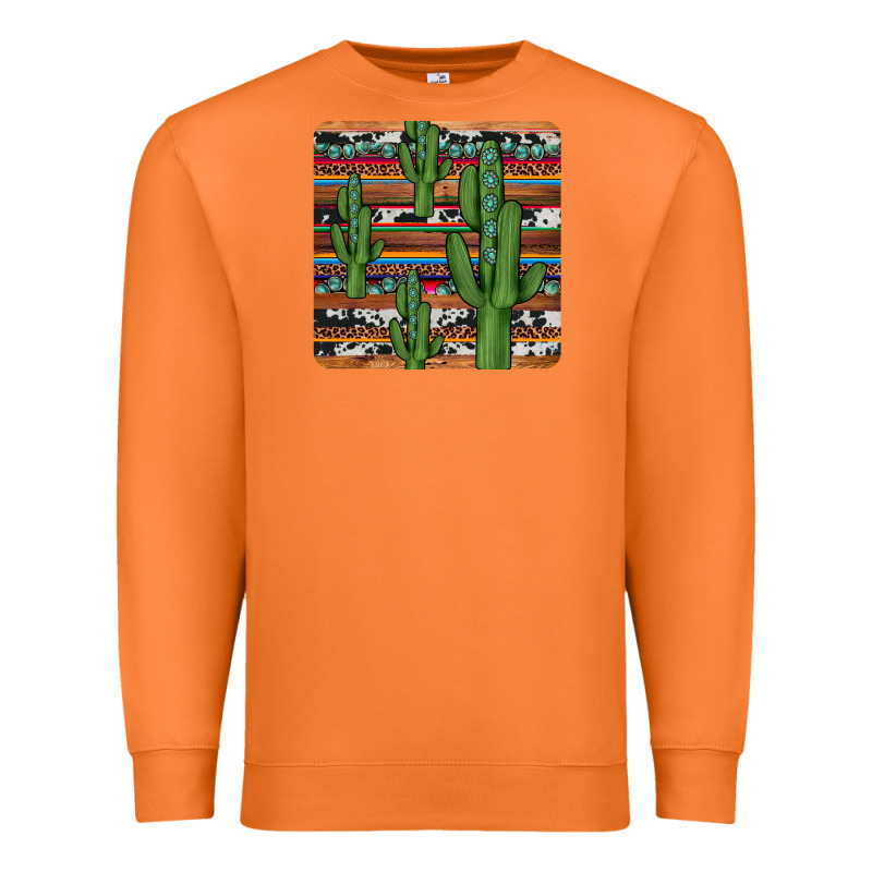 Cactus Gemstone Coaster Premium Sweatshirt by JahusDesignShop | Teevron