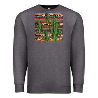 Charcoal Heather cactus gemstone coaster Premium Sweatshirt - JahusDesignShop