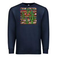 Navy cactus gemstone coaster Premium Sweatshirt - JahusDesignShop