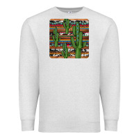 Oatmeal Heather cactus gemstone coaster Premium Sweatshirt - JahusDesignShop